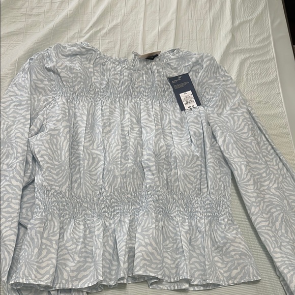 Universal Thread Tops - Elegant Blue Patterned Women's Top